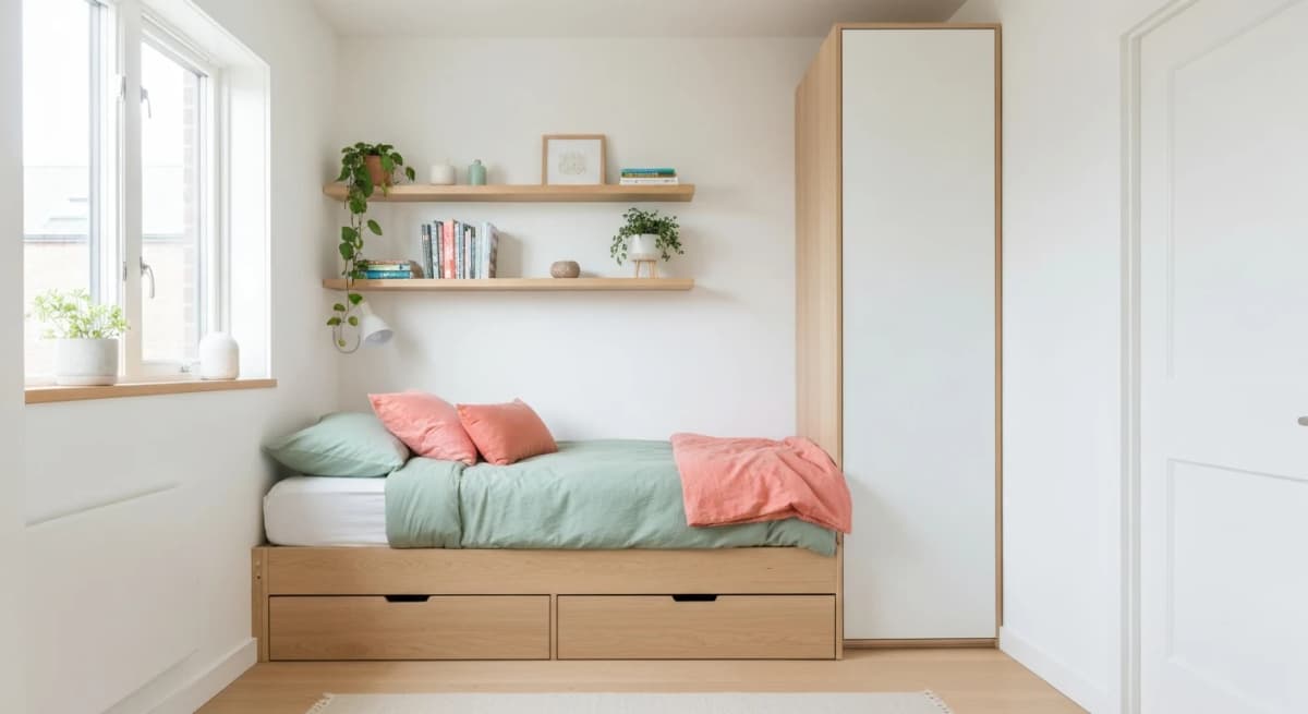 Small Bedroom Storage Ideas When You Have No Closet Space
