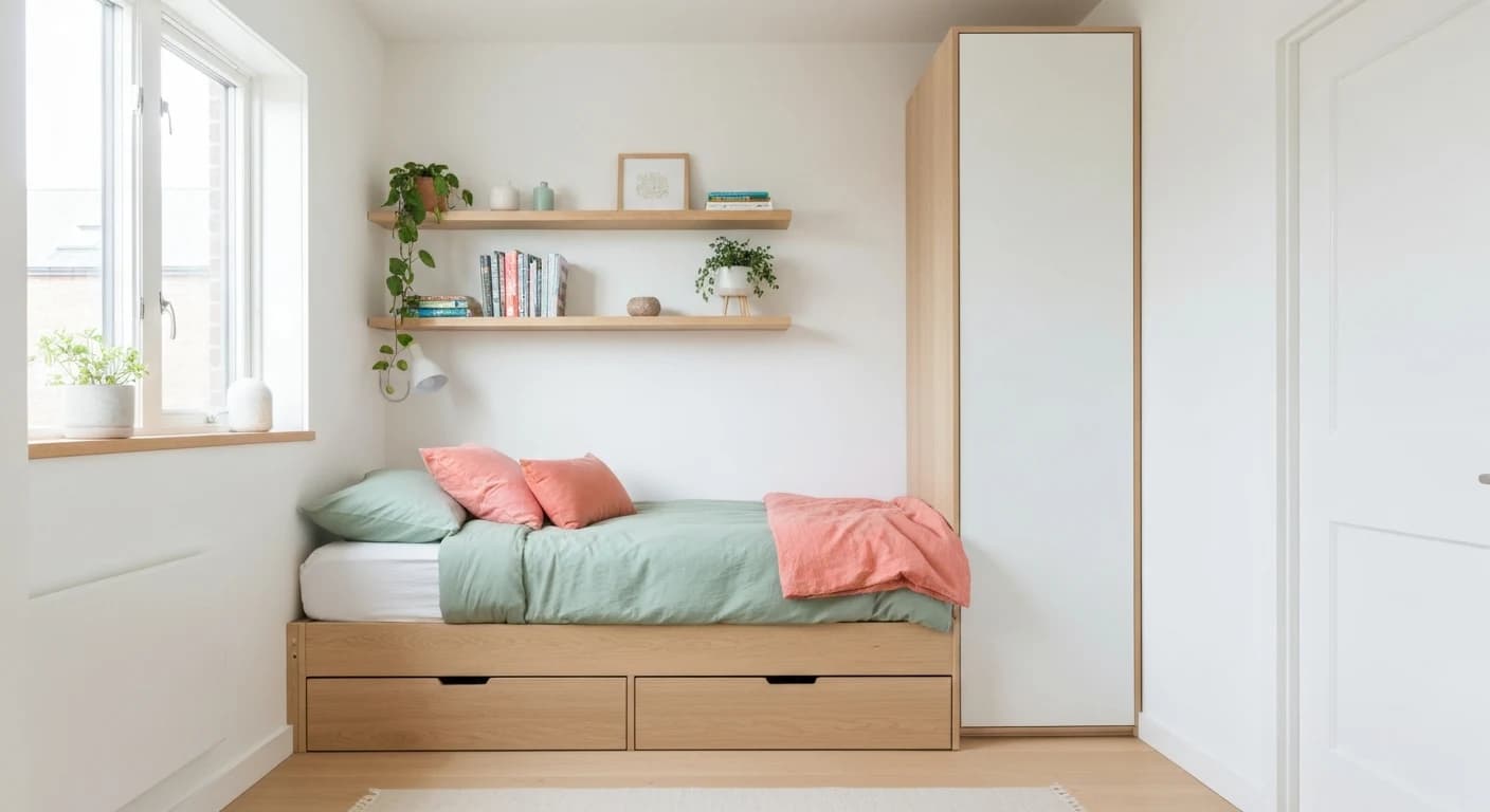Small Bedroom Storage Ideas When You Have No Closet Space